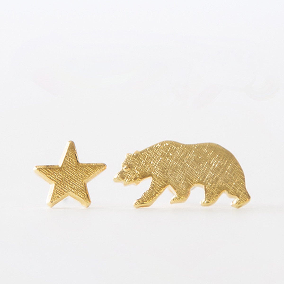 Bear and Star Earrings - Yellow Owl Workshop