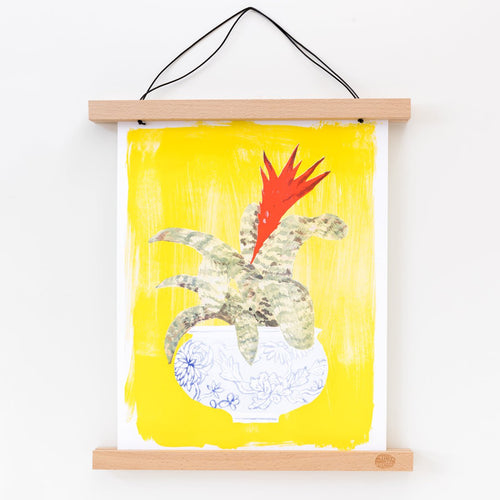 Bromeliad - Risograph Print - Yellow Owl Workshop