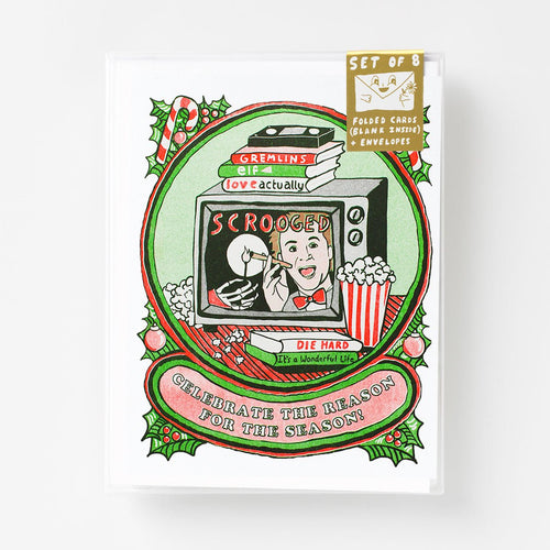 Celebrate the Reason for the Season - Risograph Card Set - Yellow Owl Workshop