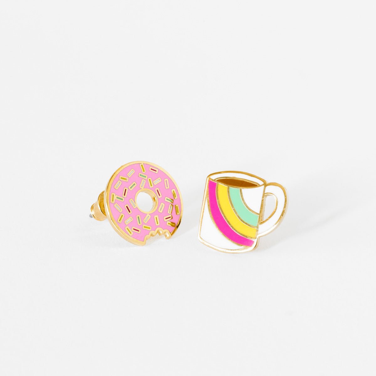 Coffee &amp; Donut Earrings - Yellow Owl Workshop