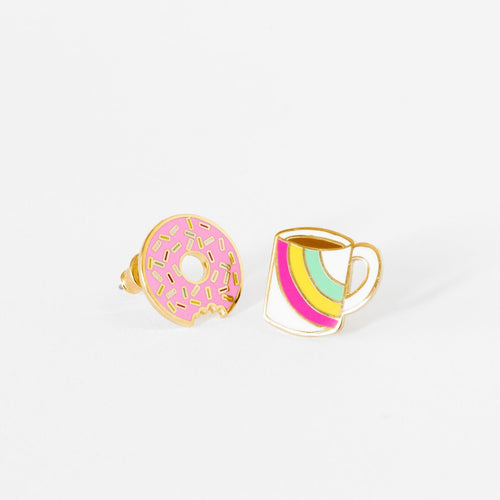 Coffee & Donut Earrings - Yellow Owl Workshop