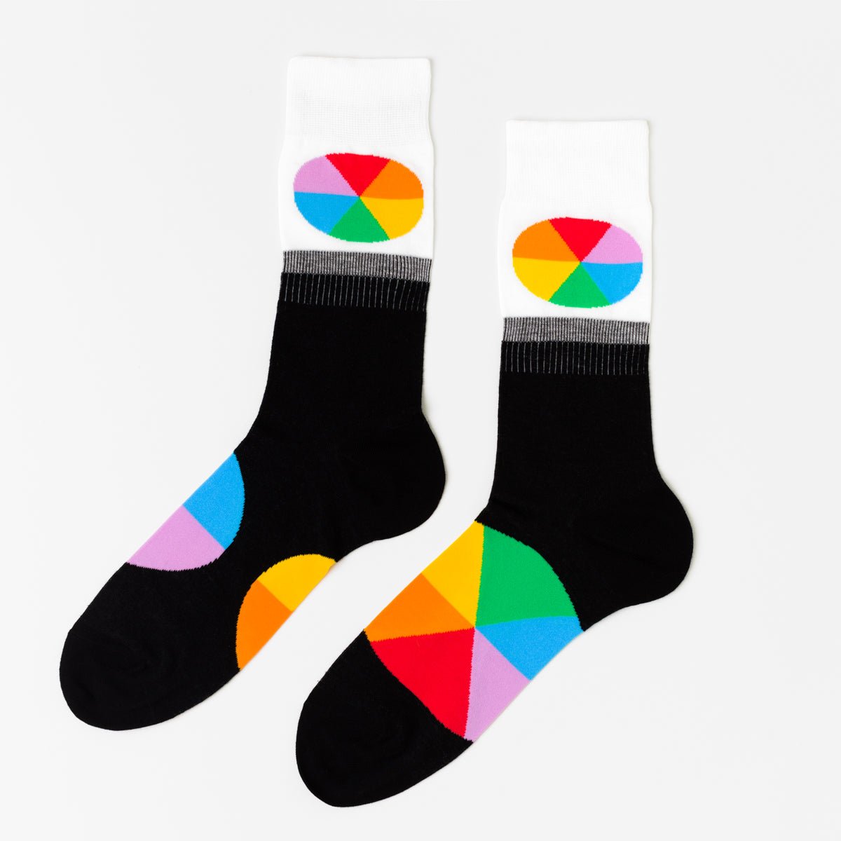 Color Wheel Crew Socks - Men's - Yellow Owl Workshop