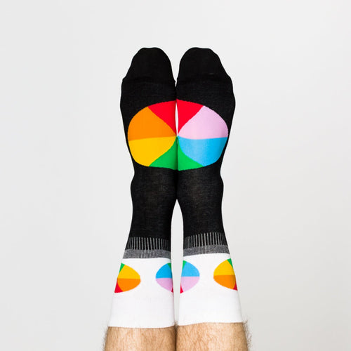 Color Wheel Crew Socks - Men's - Yellow Owl Workshop