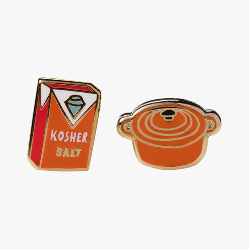 Dutch Oven & Kosher Salt Earrings - Yellow Owl Workshop