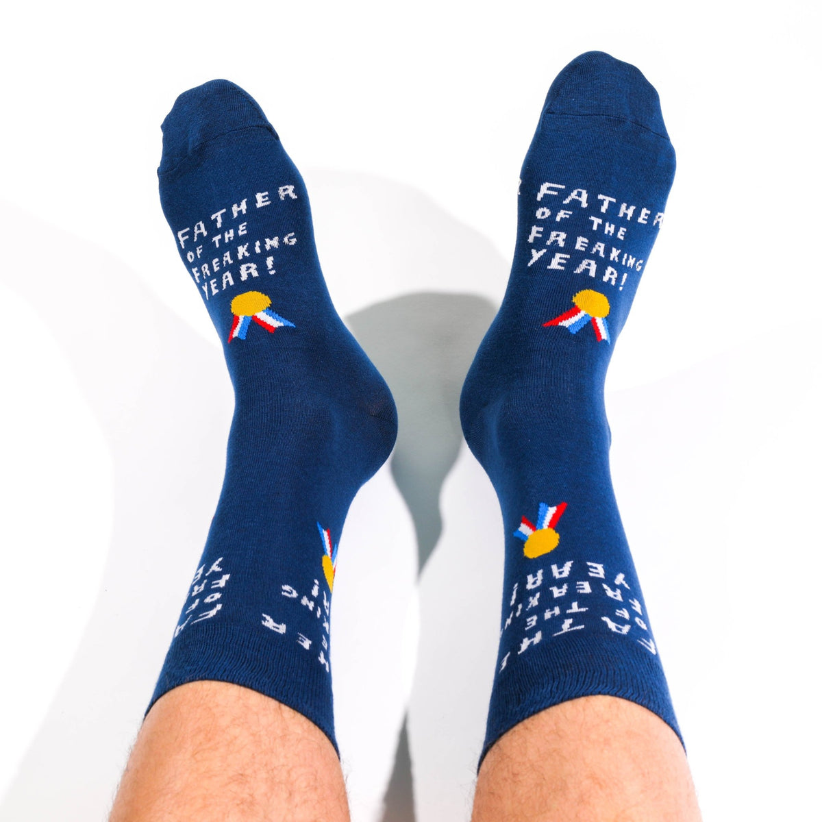 Father of the Freakin Year Crew Socks - Men&#39;s - Yellow Owl Workshop