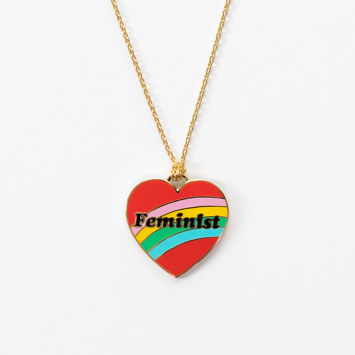 Feminist Heart Pendant - Yellow Owl Workshop