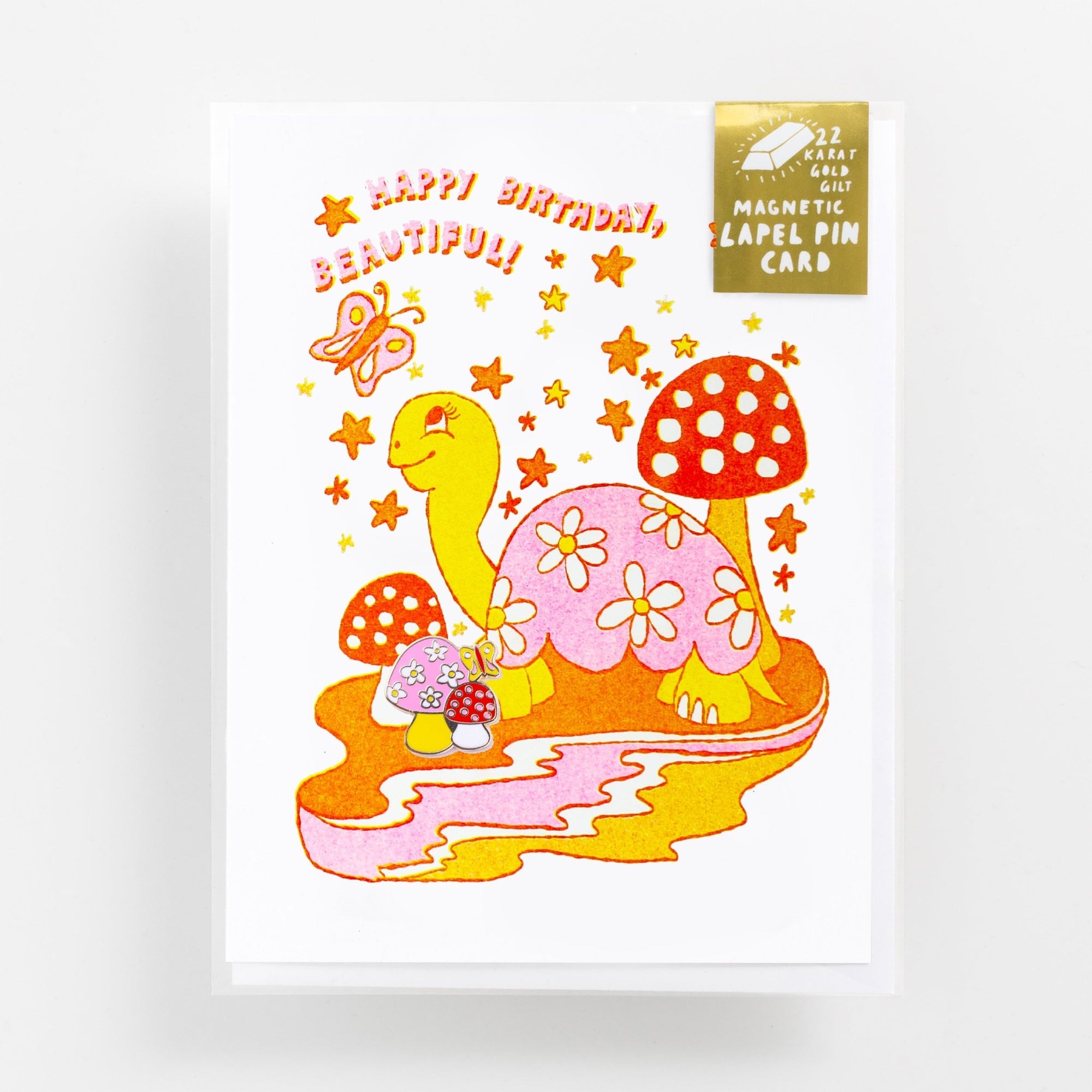 HBD Beautiful - Lapel Pin Card - Yellow Owl Workshop