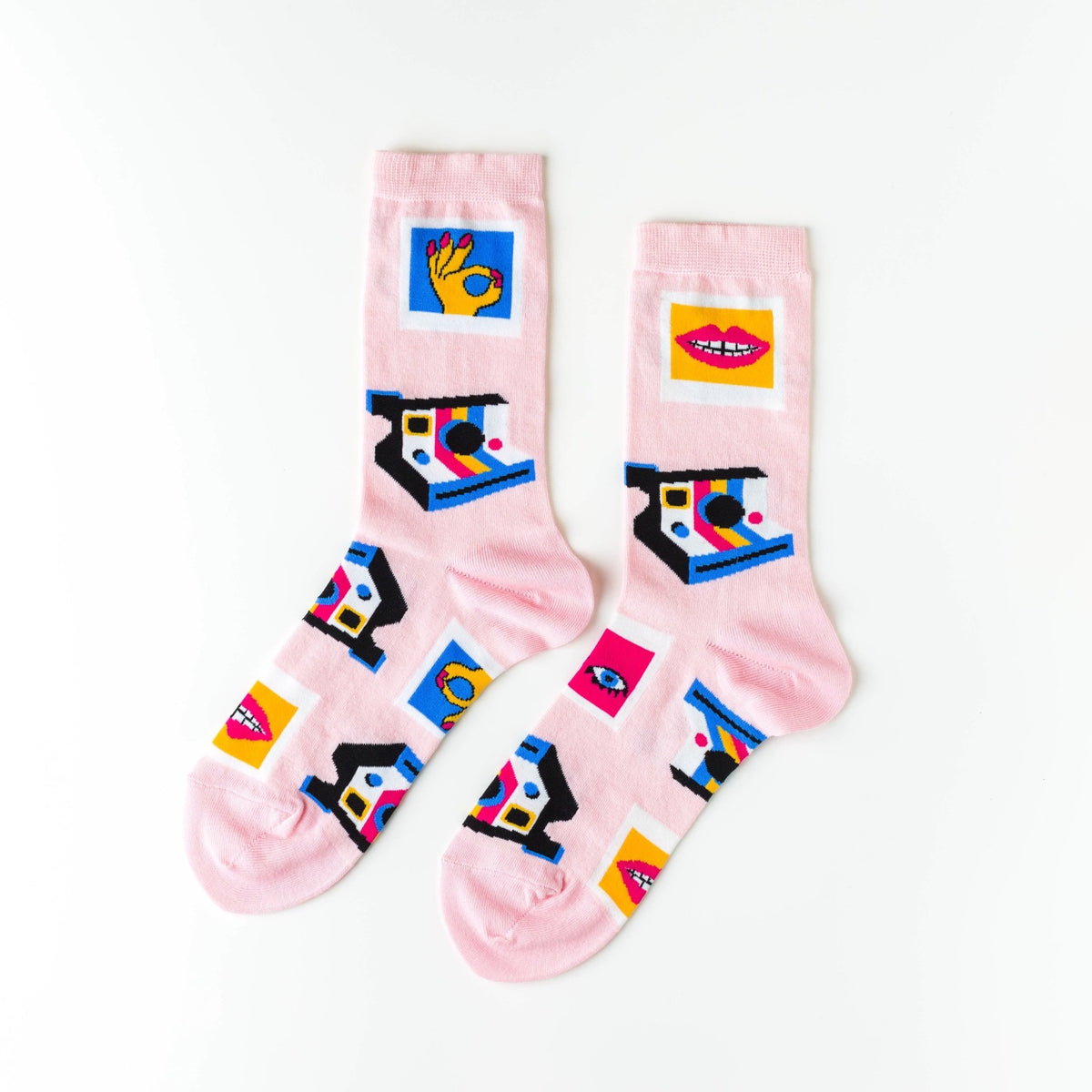 Instant Selfie Crew Socks - Womens - Yellow Owl Workshop