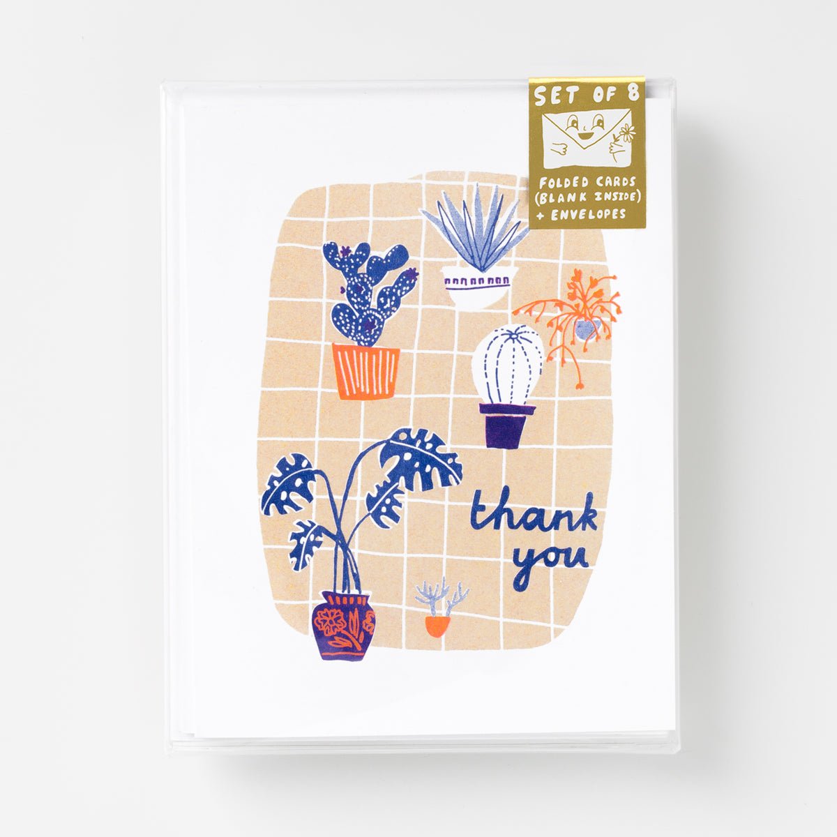 Many Thanks Plants - Risograph Card Set - Yellow Owl Workshop