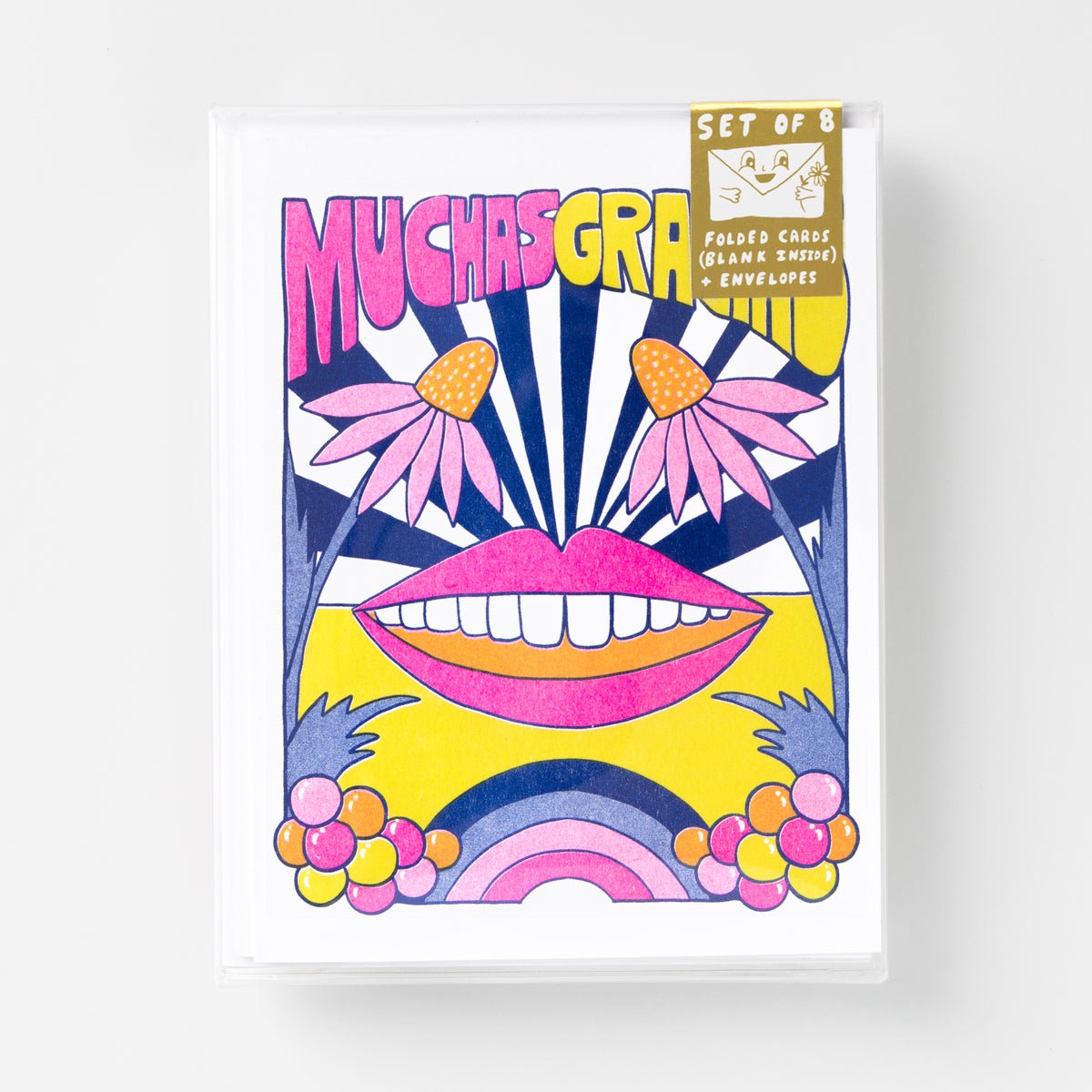 Muchas Gracias - Risograph Card Set - Yellow Owl Workshop