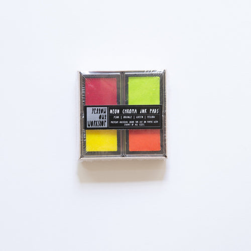 Neon Chroma Ink Pad Set - Pink, Orange, Green, Yellow - Yellow Owl Workshop