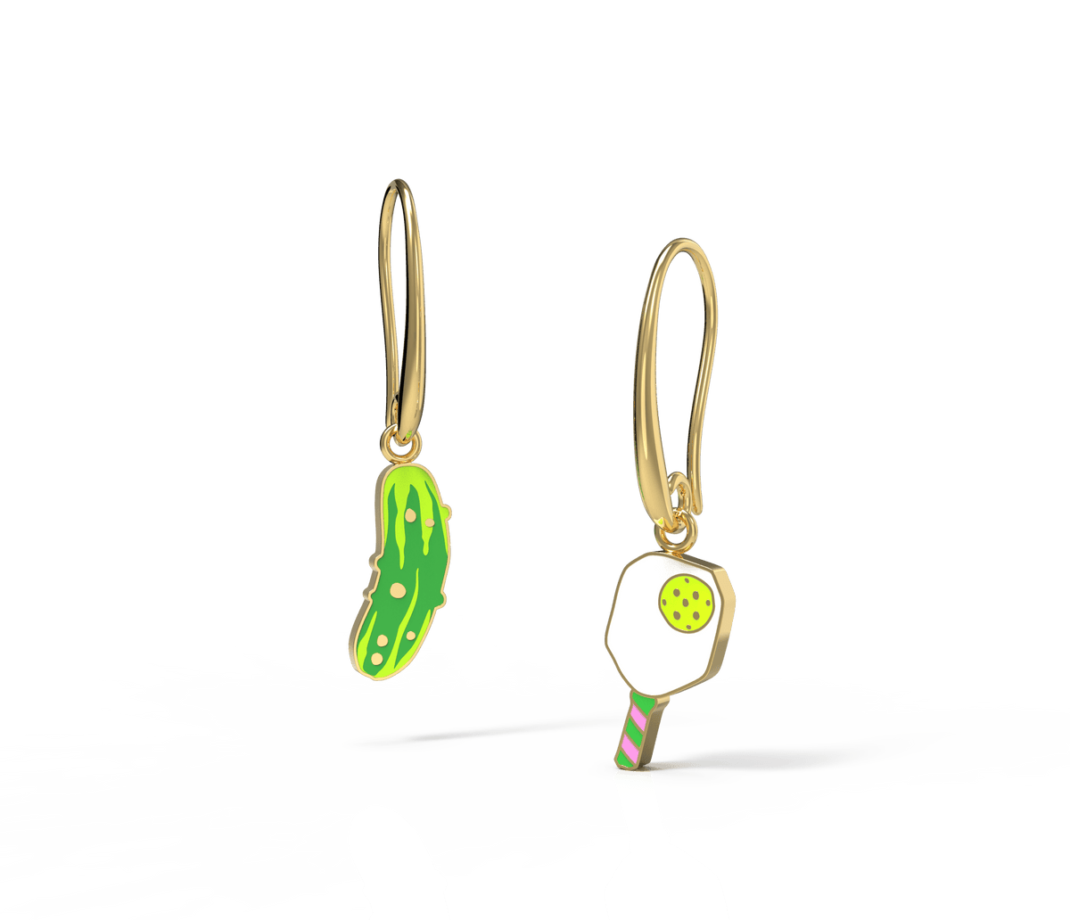 Pickle Ball Drop Earrings - Yellow Owl Workshop