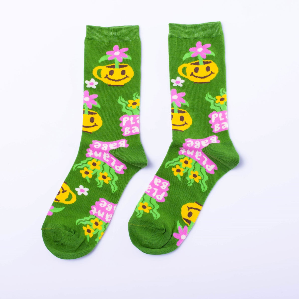 Plant Babe Crew Socks - Women&#39;s - Yellow Owl Workshop