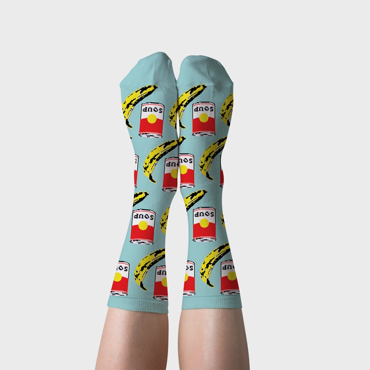 Pop Art Crew Socks - Women&#39;s - Yellow Owl Workshop