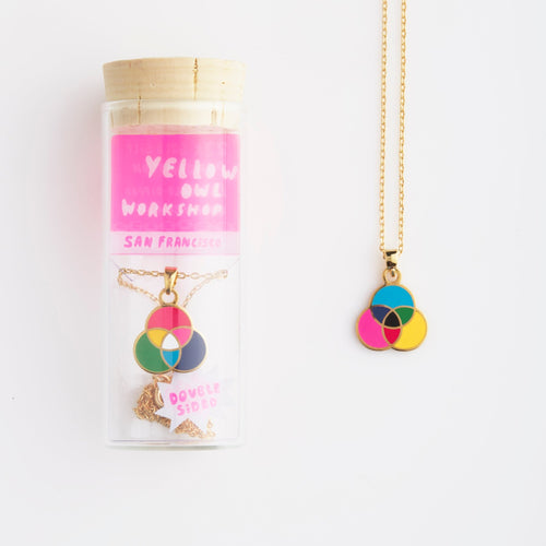 RGB CMYK Color Wheel - Double Sided Pendant - Yellow Owl Workshop