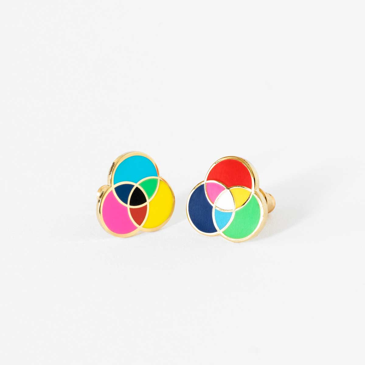 RGB &amp; CMYK Earrings - Yellow Owl Workshop