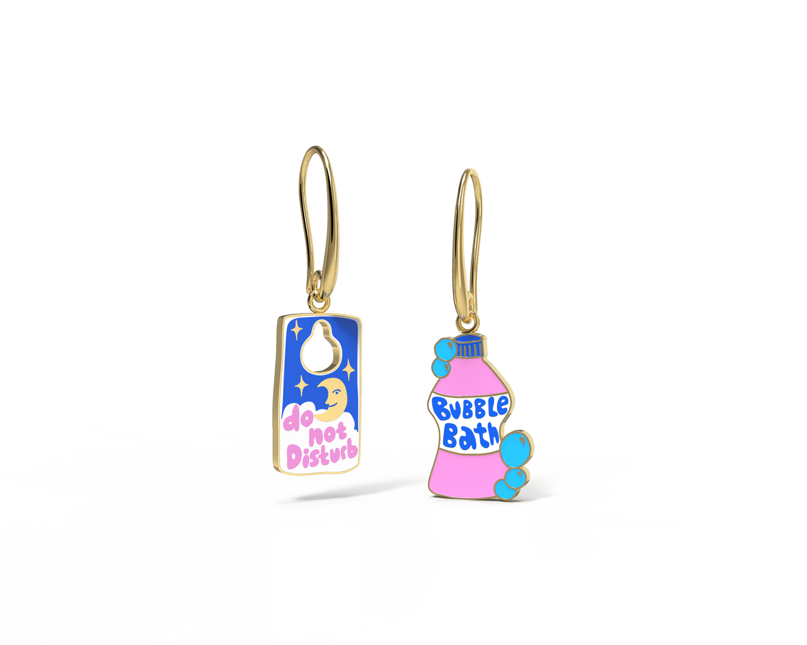 Self-Care Bubble Bath Drop Earrings - Yellow Owl Workshop