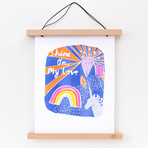 Shine On, My Love - Risograph Print - Yellow Owl Workshop