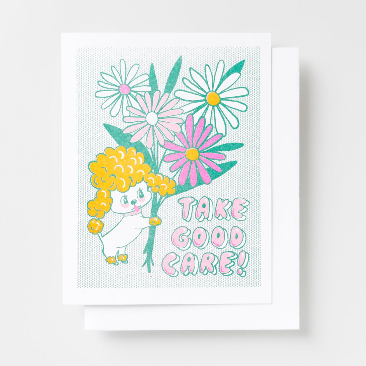 Take Good Card - Risograph Card - Yellow Owl Workshop