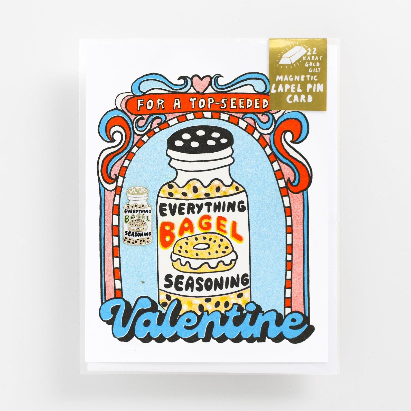 Top Seeded Valentine - Lapel Pin Card - Yellow Owl Workshop