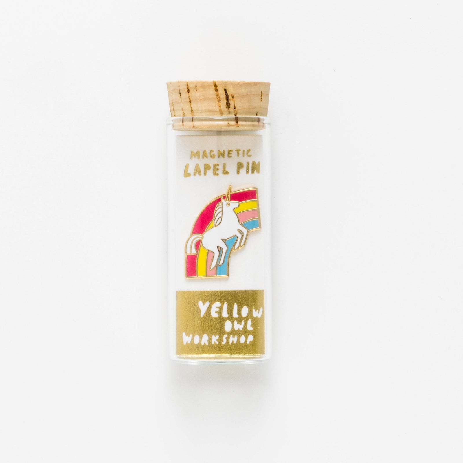 Unicorn & Rainbow Lapel Pin - Yellow Owl Workshop
