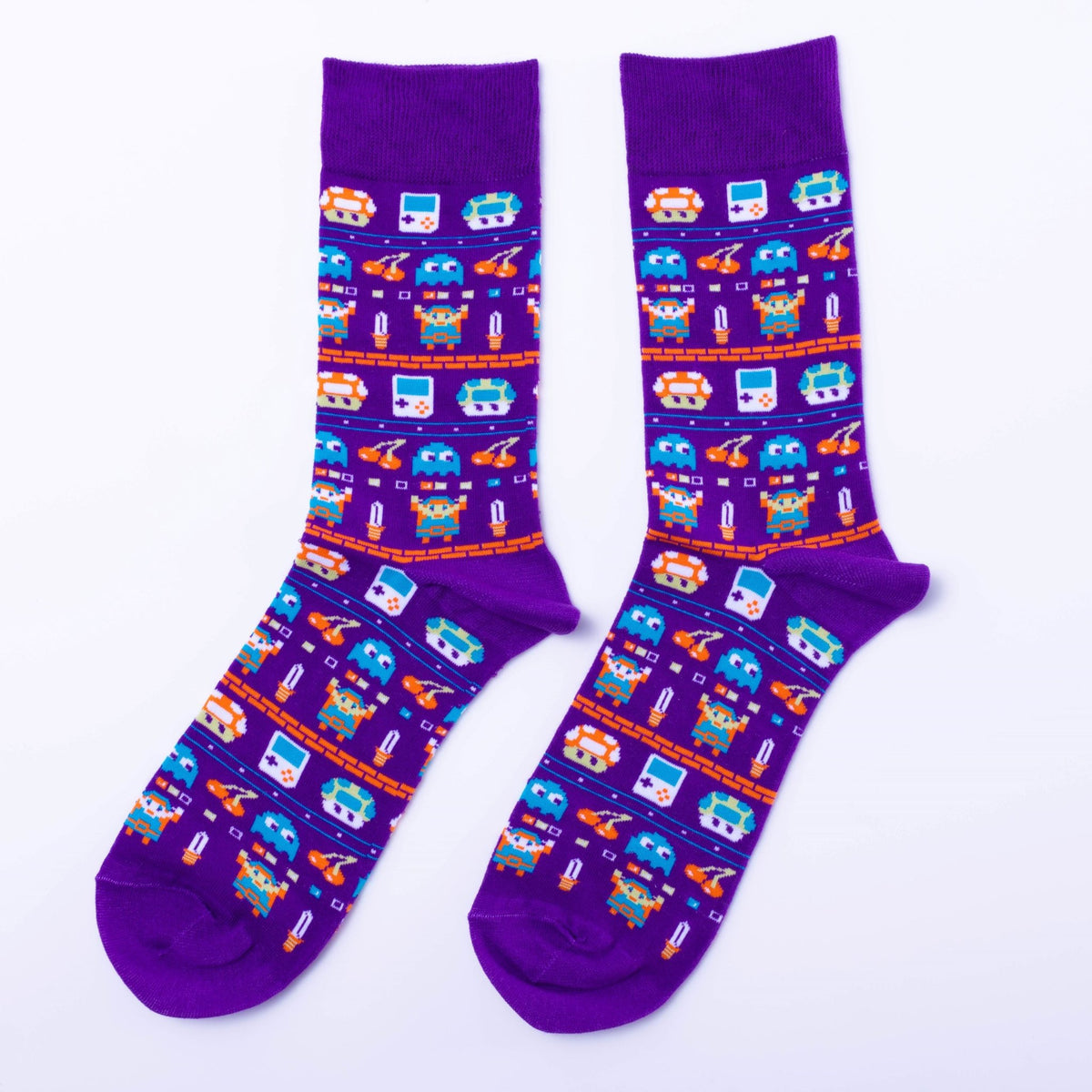 Vintage Gamer Crew Socks - Men&#39;s - Yellow Owl Workshop