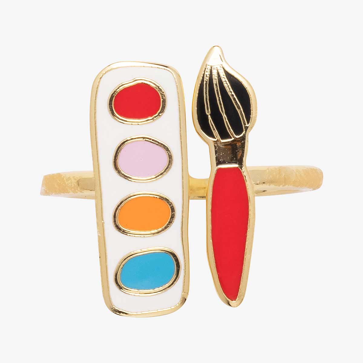 Watercolors &amp; Brush Ring - Yellow Owl Workshop