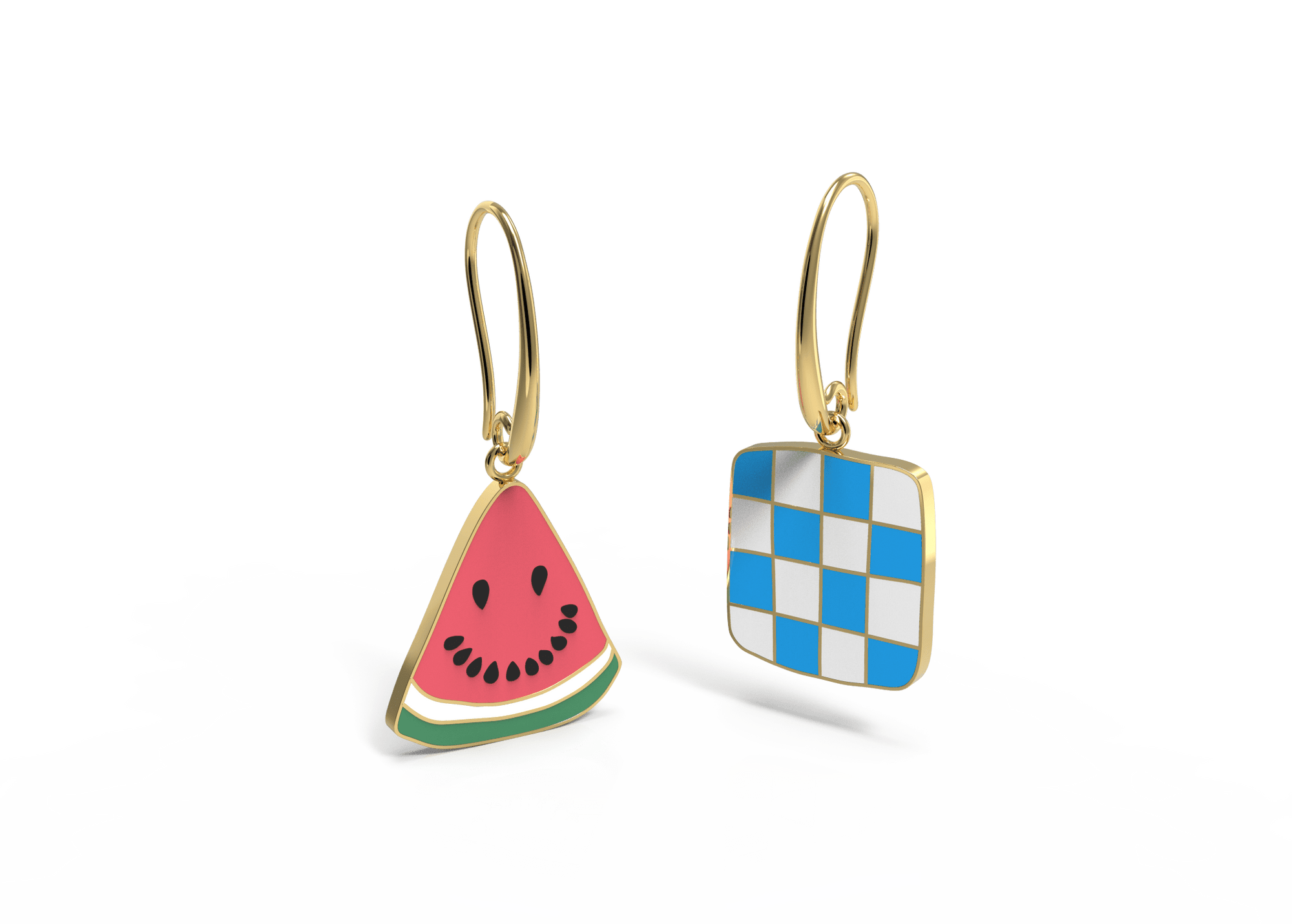 Watermelon Picnic Drop Earrings - Yellow Owl Workshop